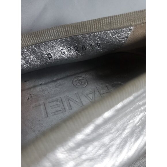 Chanel Gold Metallic Ballet Flats EU Size 42 US 10 G02819 Made in Italy - Picture 10 of 16